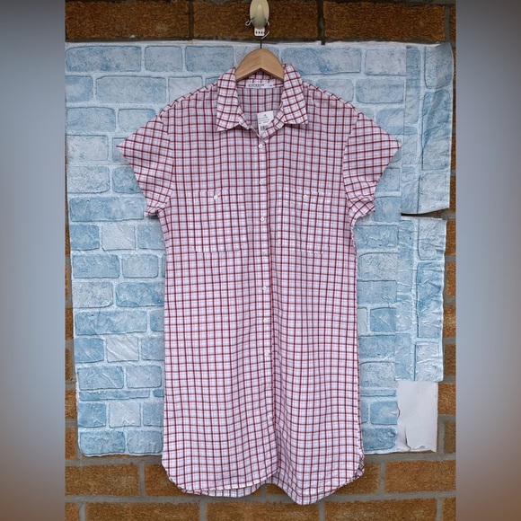 STATESIDE BUTTON DOWN PLAID DRESS  size medium - Picture 1 of 11